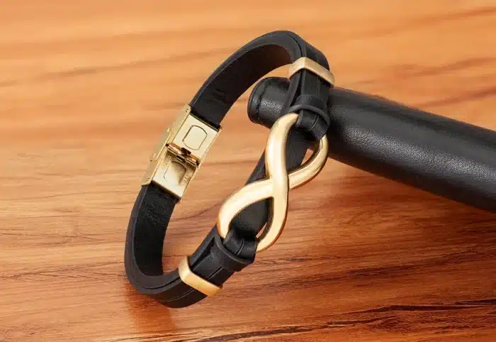 Bracelet couple infini cuir pour homme 24