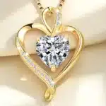 Collier couple femme coeur mariage 1