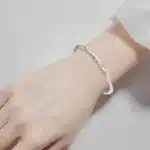 Bracelet jonc motif floral femme 3