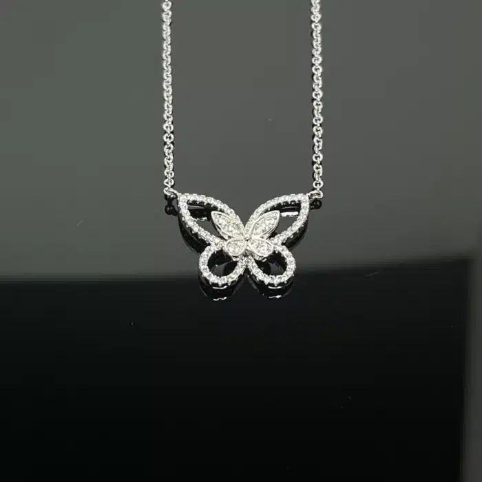Collier papillon brillant pour femme 1