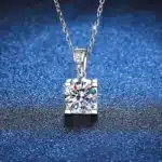 Collier couple femme cube brillant 1