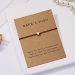 Bracelet couple coeur fil rouge destin 2