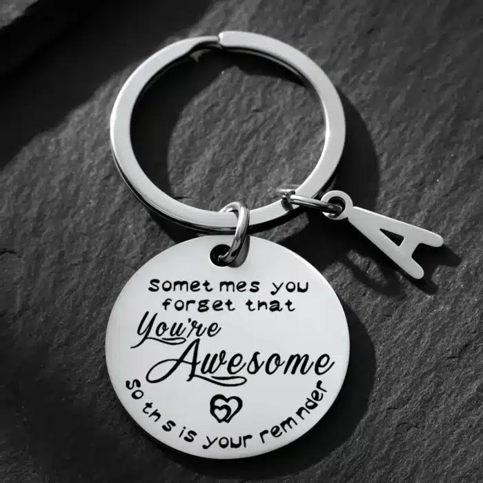 Porte-clés couple avec initiale 2