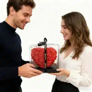 Coeur en rose éternelle st valentin 5