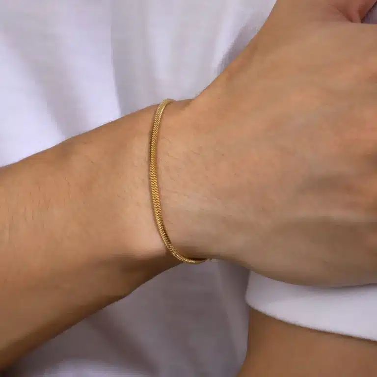 Bracelet couple chaine fine homme et femme 3
