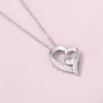 Collier coeur ajouré brillant femme st valentin 3