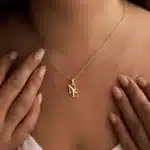 Collier symbole couple fort initiales 3
