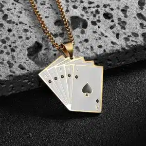 Collier couple jeu de cartes 1