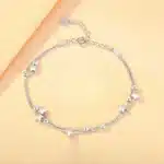 Bracelet fin avec étoiles pour femme 1