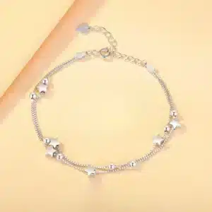 Bracelet fin avec étoiles pour femme 1