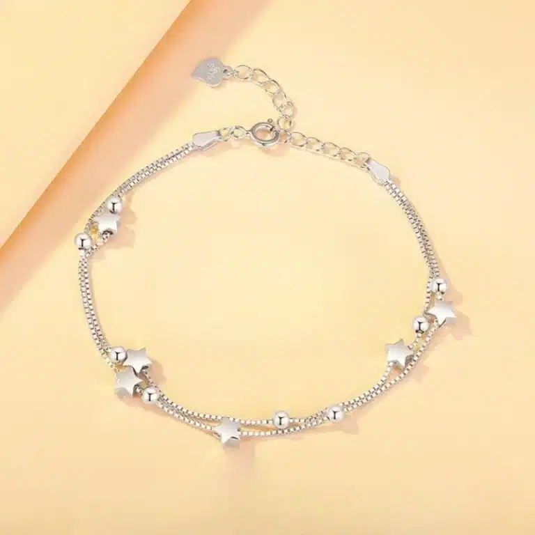 Bracelet fin avec étoiles pour femme 1