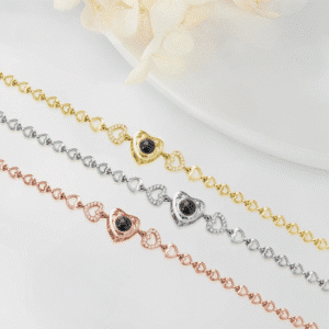 Bracelet couple photo projection coeur pour femme