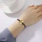 Bracelet couple personnalisé géométrique 3