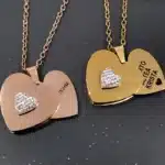 Collier coeur personnalisé qui s'ouvre pour femme 3