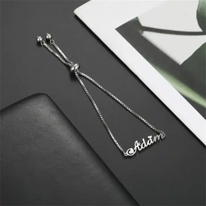 Bracelet prénom personnalisé acier inoxydable 5