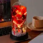 Bouquet rose éternelle lumineuse 2