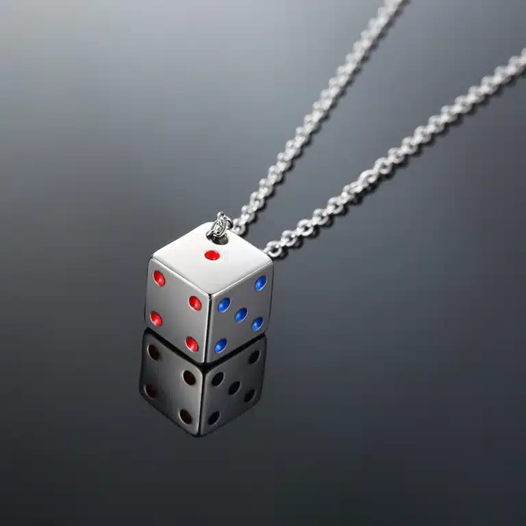 Collier couple en forme de dé 5