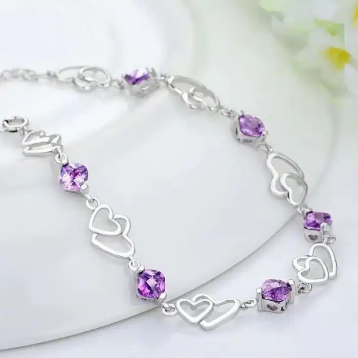 Bracelet mini coeurs pour femme 4