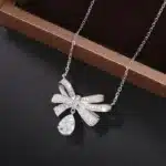 Collier couple noeud papillon pour femme 4