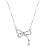 Collier couple noeud brillant pour femme 1