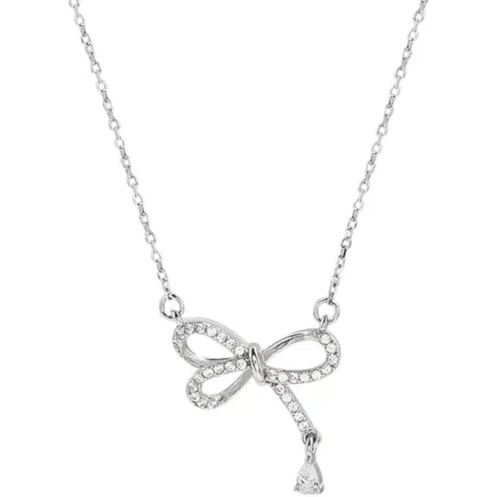 Collier couple noeud brillant pour femme 1