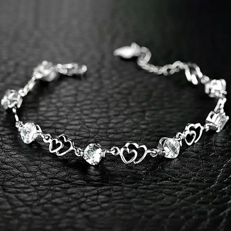 Bracelet mini coeurs pour femme 5