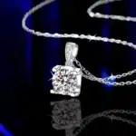 Collier couple femme cube brillant 5