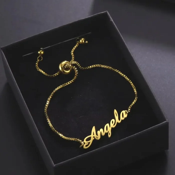 Bracelet prénom personnalisé acier inoxydable 6