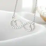 Collier femme mariage infini coeur 3