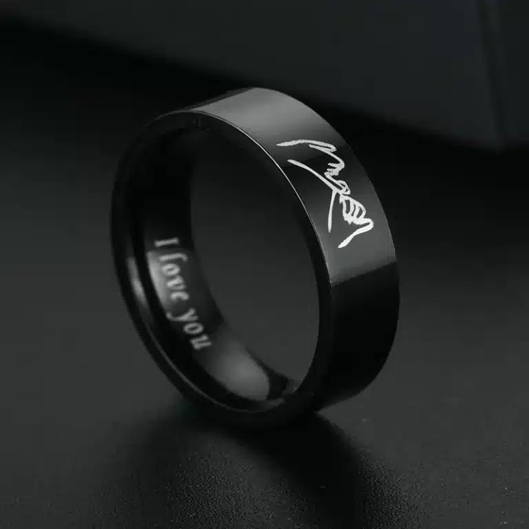 Bague de promesse love you 5
