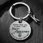 Porte-clés couple avec initiale 1