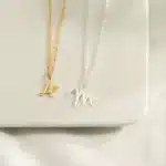 Collier amour éternel discret femme initiale 1