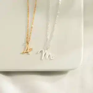 Collier amour éternel discret femme initiale 1
