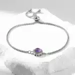 Bracelet femme argent pierre naturelle 2