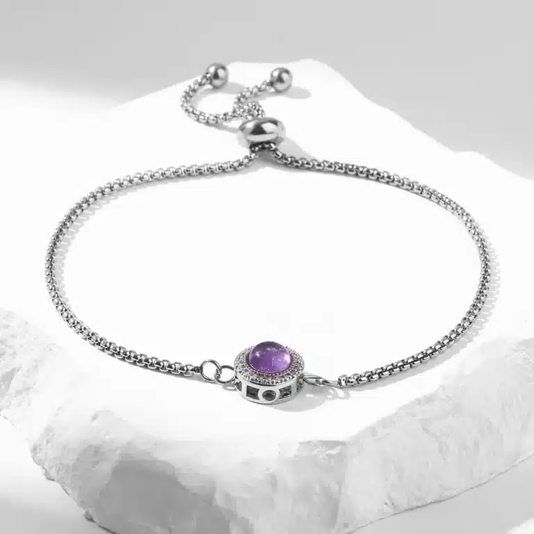 Bracelet femme argent pierre naturelle 2