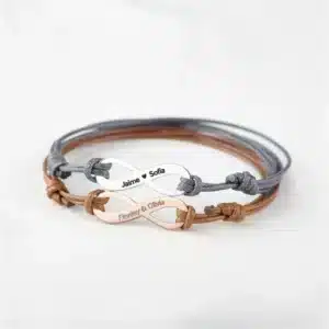 Bracelet couple infini corde 5