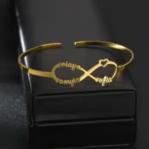 Bracelet manchette femme infini personnalisé 1
