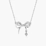 Collier petit nœud argent pour femme 1