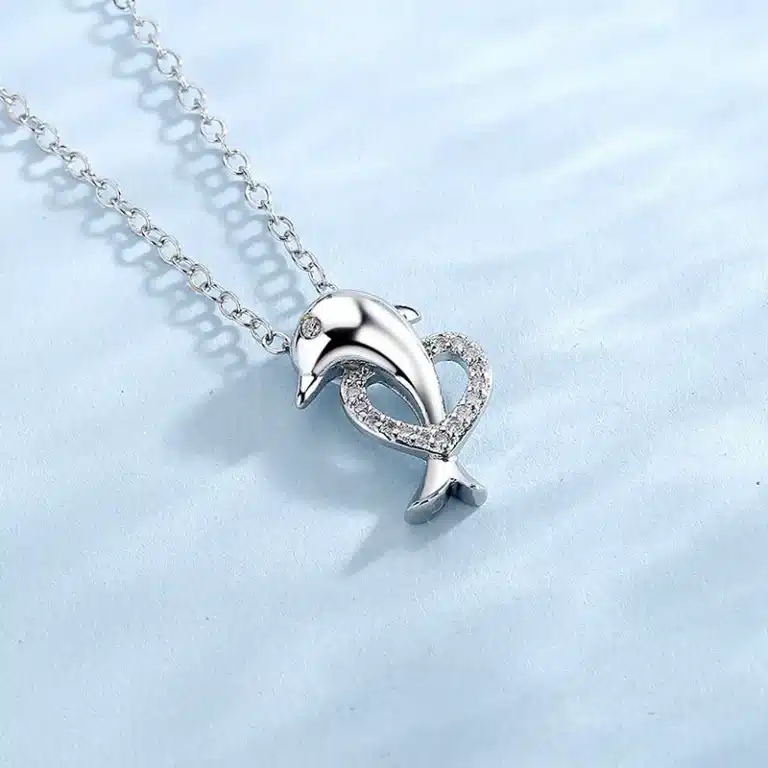 Collier couple femme dauphin 1