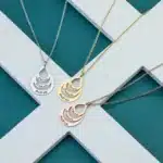 Collier couple personnalisé goutte d'eau pour femme 5