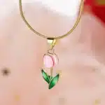 Collier couple tulipe femme 4