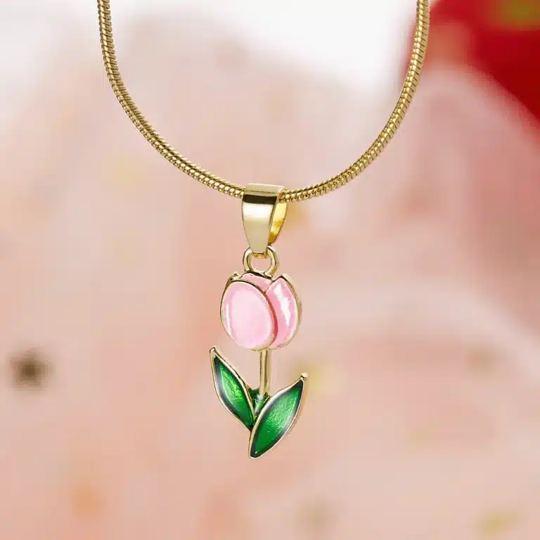 Collier couple tulipe femme 4