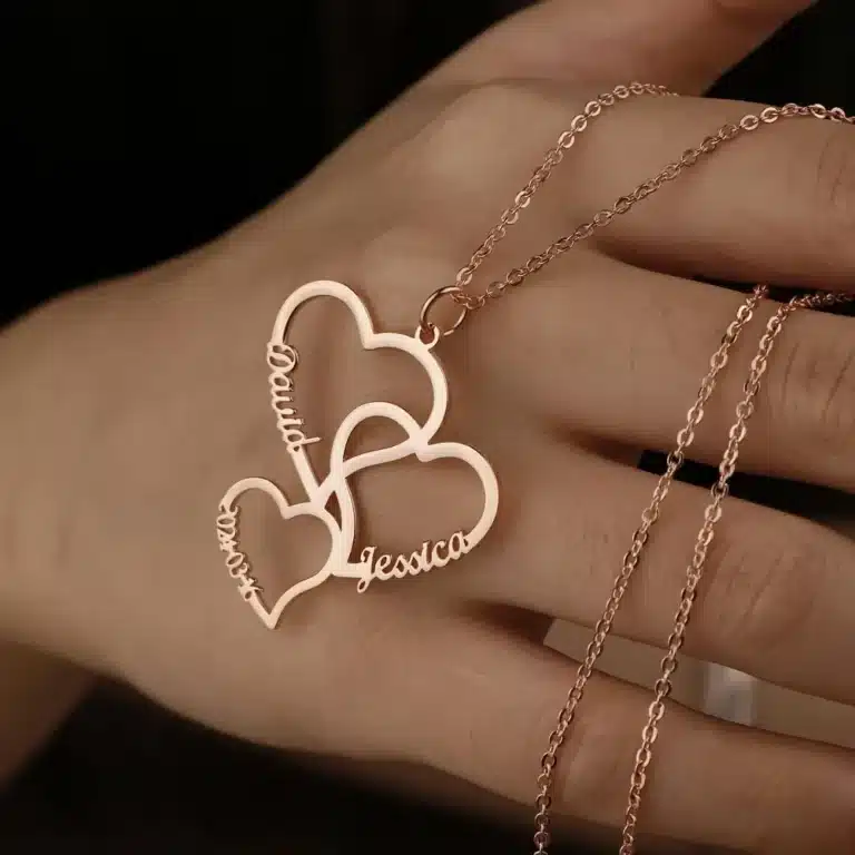 Collier amour coeur personnalisé pour femme 2