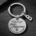 Porte-clés couple avec initiale 3