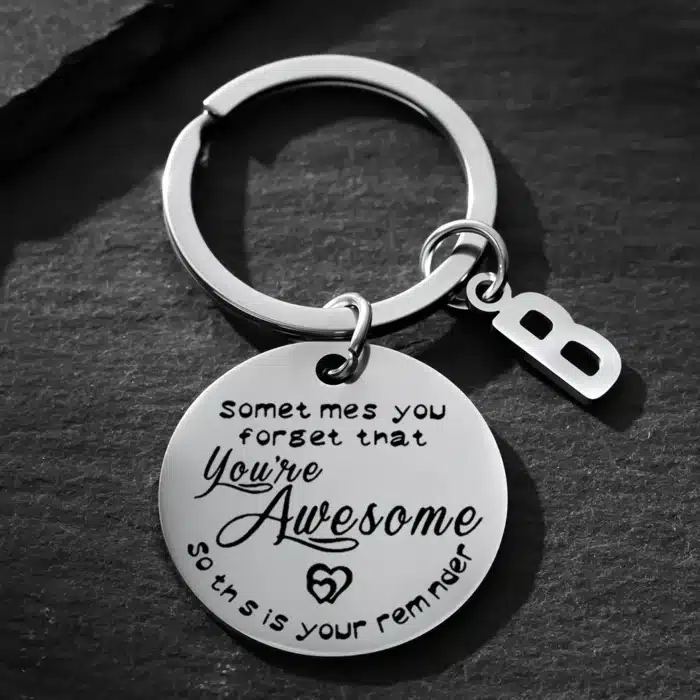 Porte-clés couple avec initiale 3