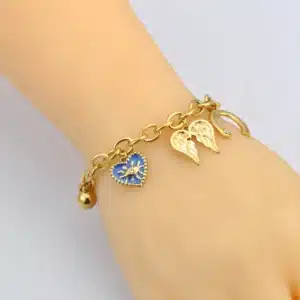Bracelet pour femme breloques ailes d'ange 5