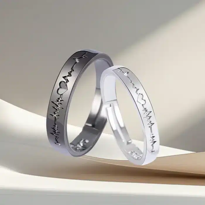 Bagues de promesse battements de coeur 1