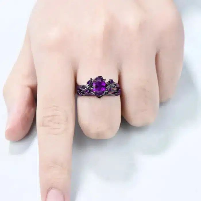 Bague claddagh couple violette 6