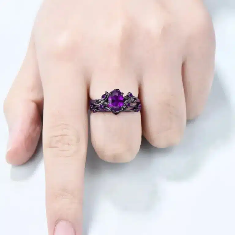 Bague claddagh couple violette 6