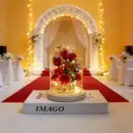 Rose éternelle cloche avec papillons 4